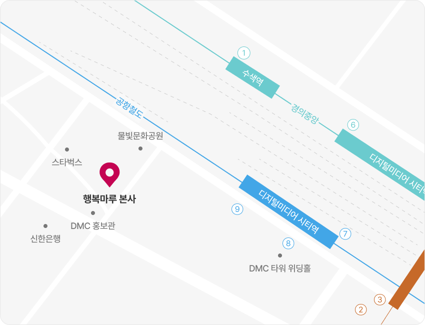 디지털미디어시티역 9번 출구에서 482m DDMC 건물 12층